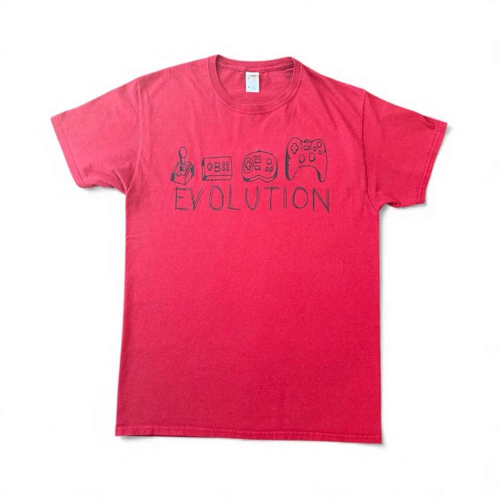 Vintage Fruit of The Loom Evolution Gaming T Shirt - Late 90s/Early 2000s M